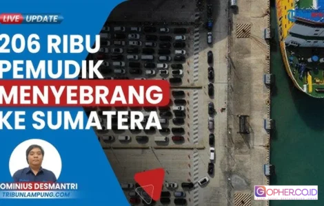 pemudik nyebrang ke Sumatera