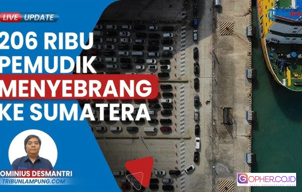 pemudik nyebrang ke Sumatera