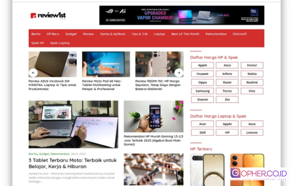 performa wordpress terbaik