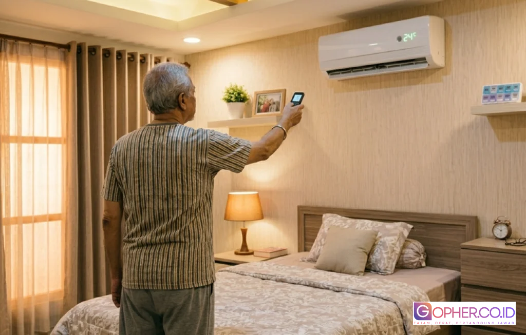 suhu kamar 24 derajat celsius lansia