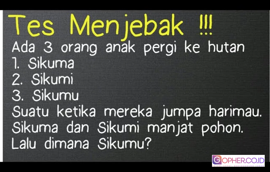 pertanyaan menjebak dan jawabannya